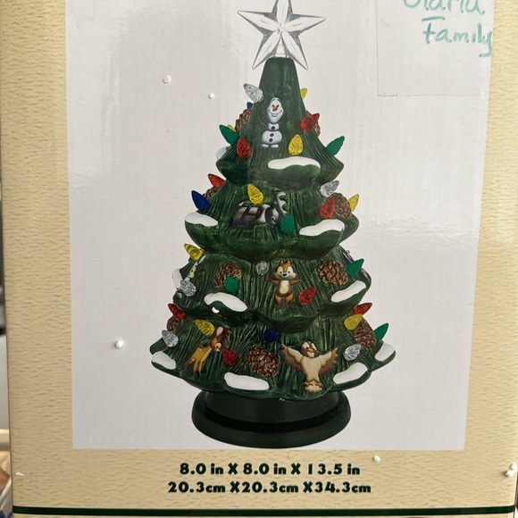 Retro Ceramic Light Up Christmas Tree - Disney Parks Authentic Original - Picture 10 of 11
